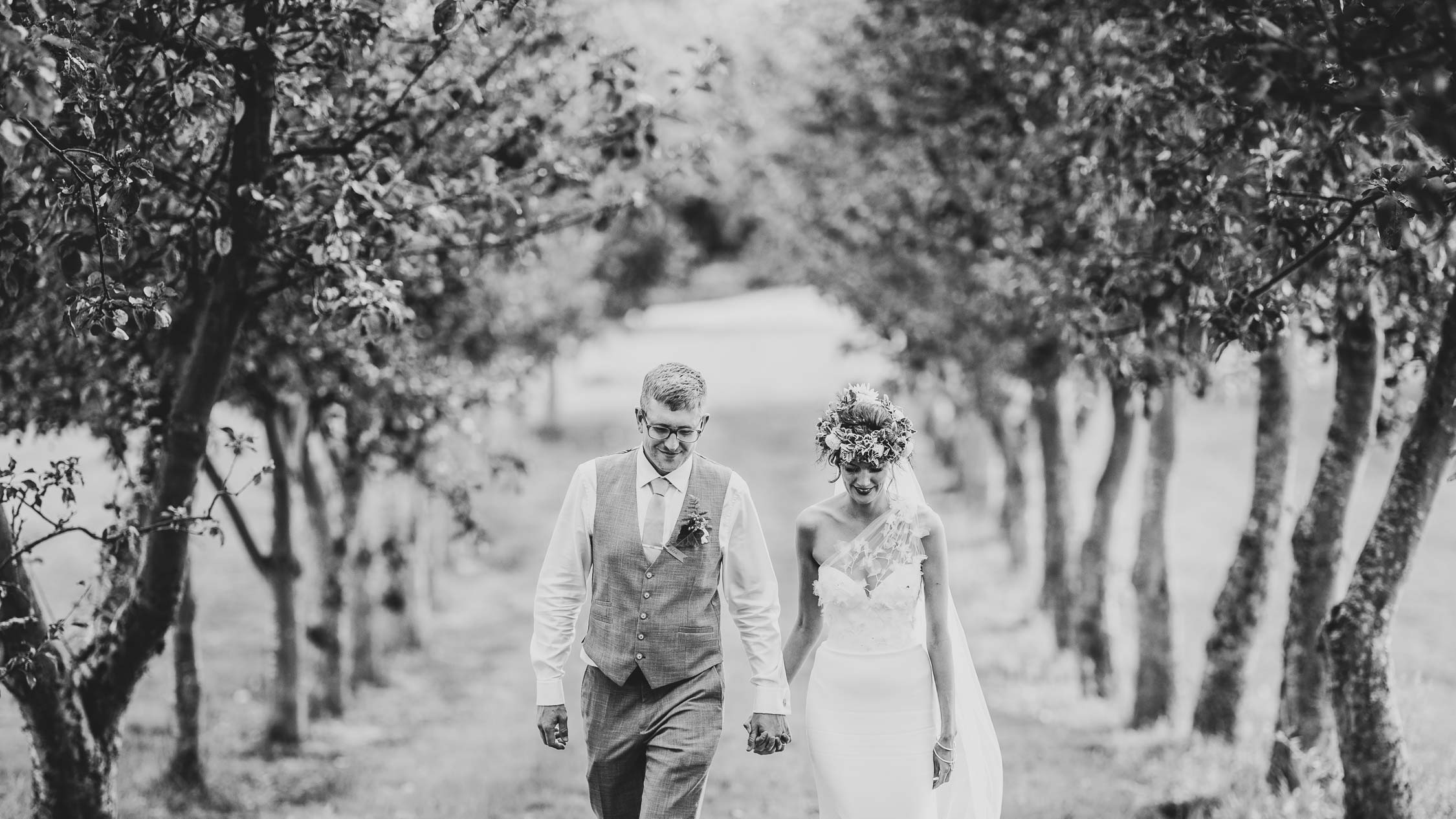 The Orchard at Munsley Wedding Photography, Couple portraits at the Orchard at Munsley