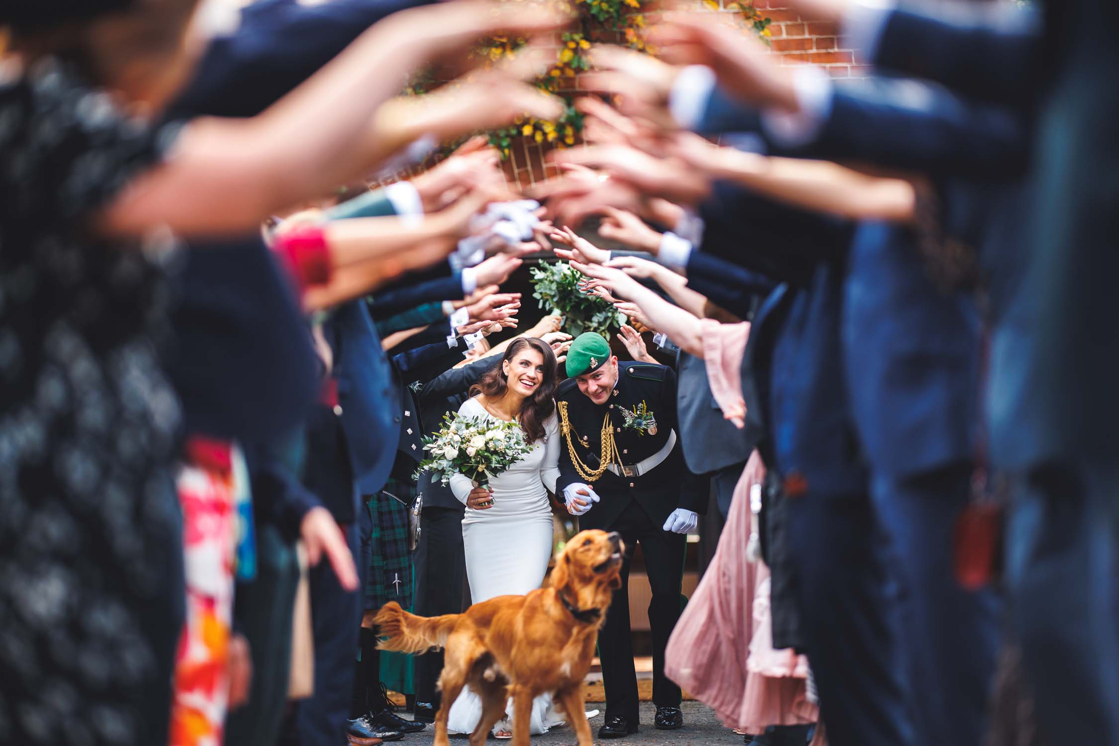 Brinsop Court wedding photography, Confetti shot