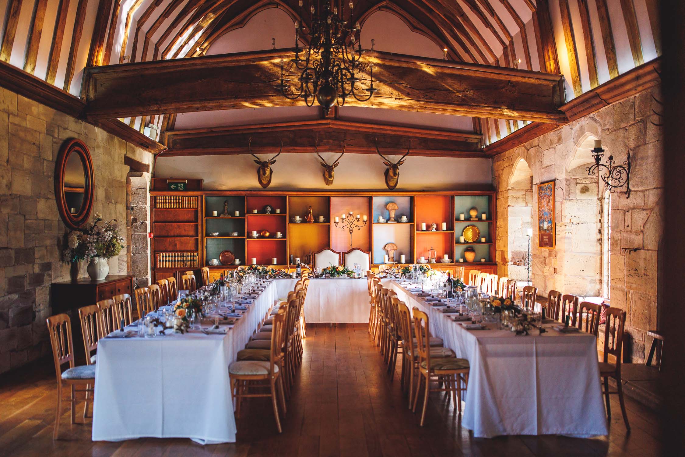 The Medieval Banqueting hall at Brinsop Court in Herefordshire