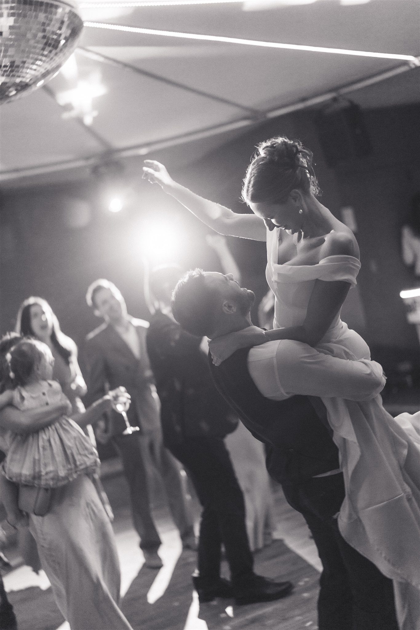 Zofia and Ben dancing together late into the evening