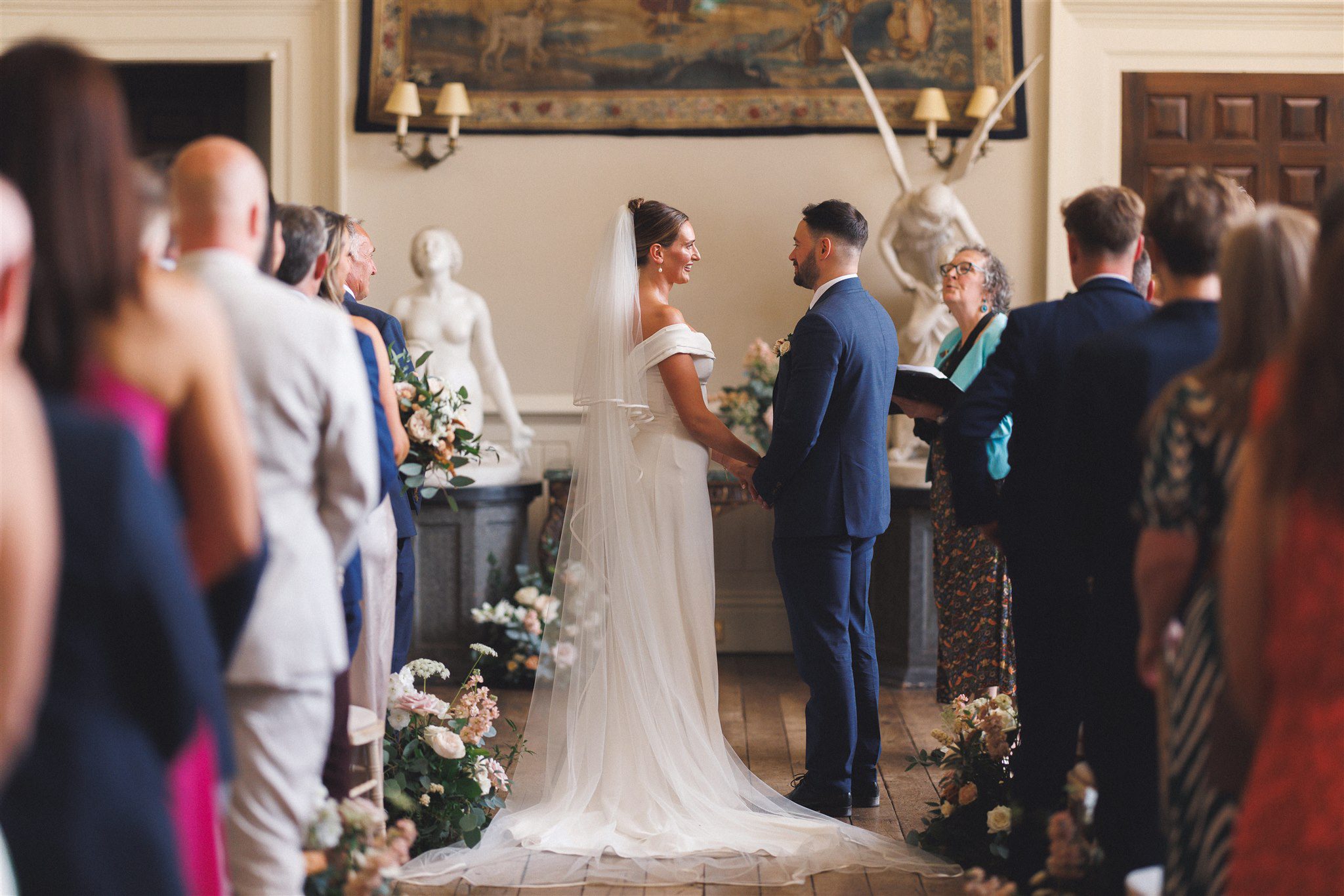 Guests congratulating Zofia and Ben straight after the ceremony