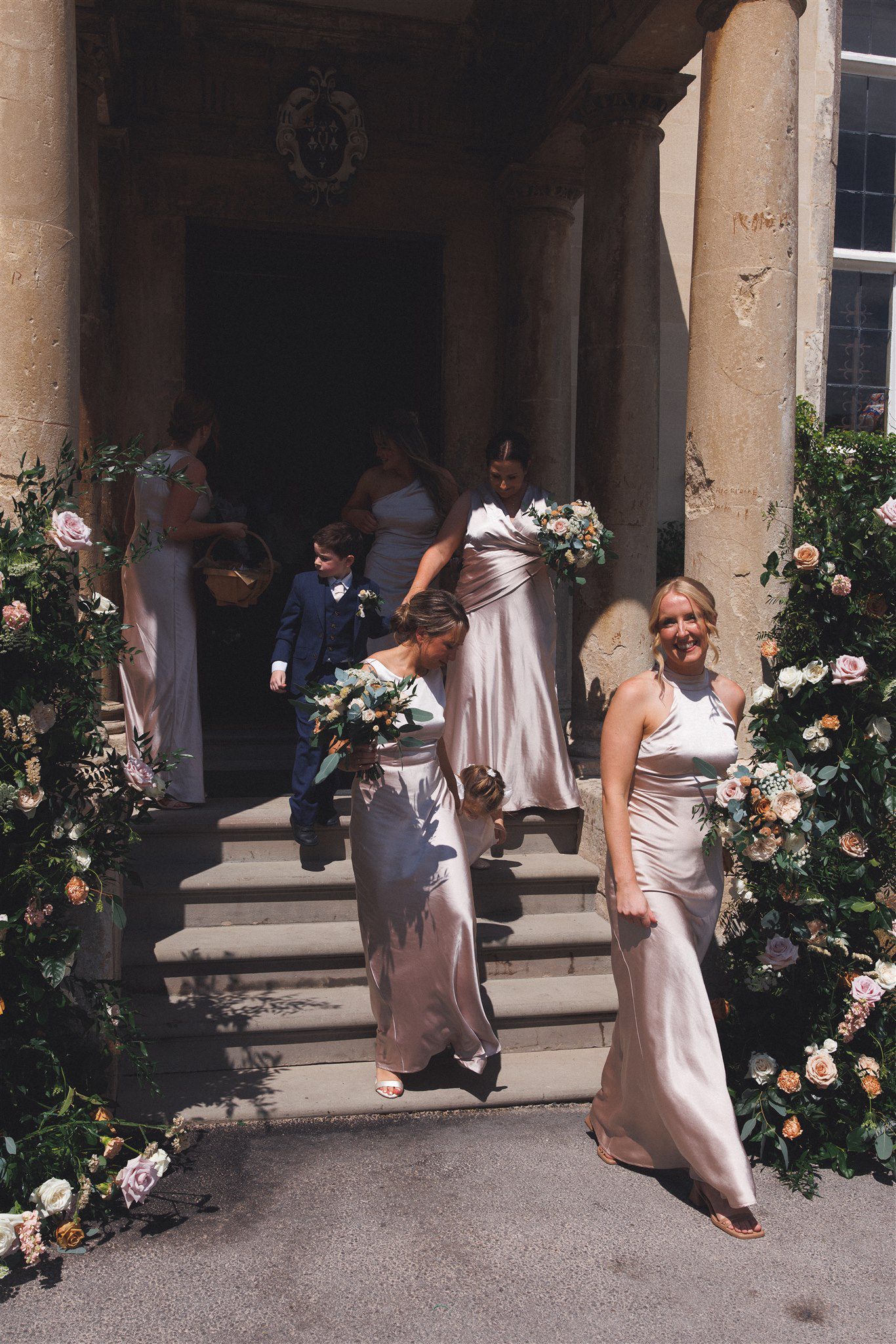 Guests laughing during the speeches at Elmore Court