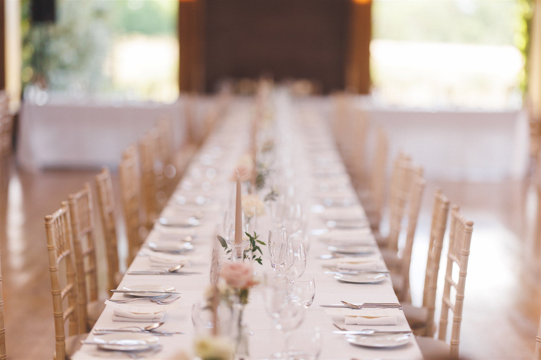 Detail of the wedding breakfast table at Elmore Court