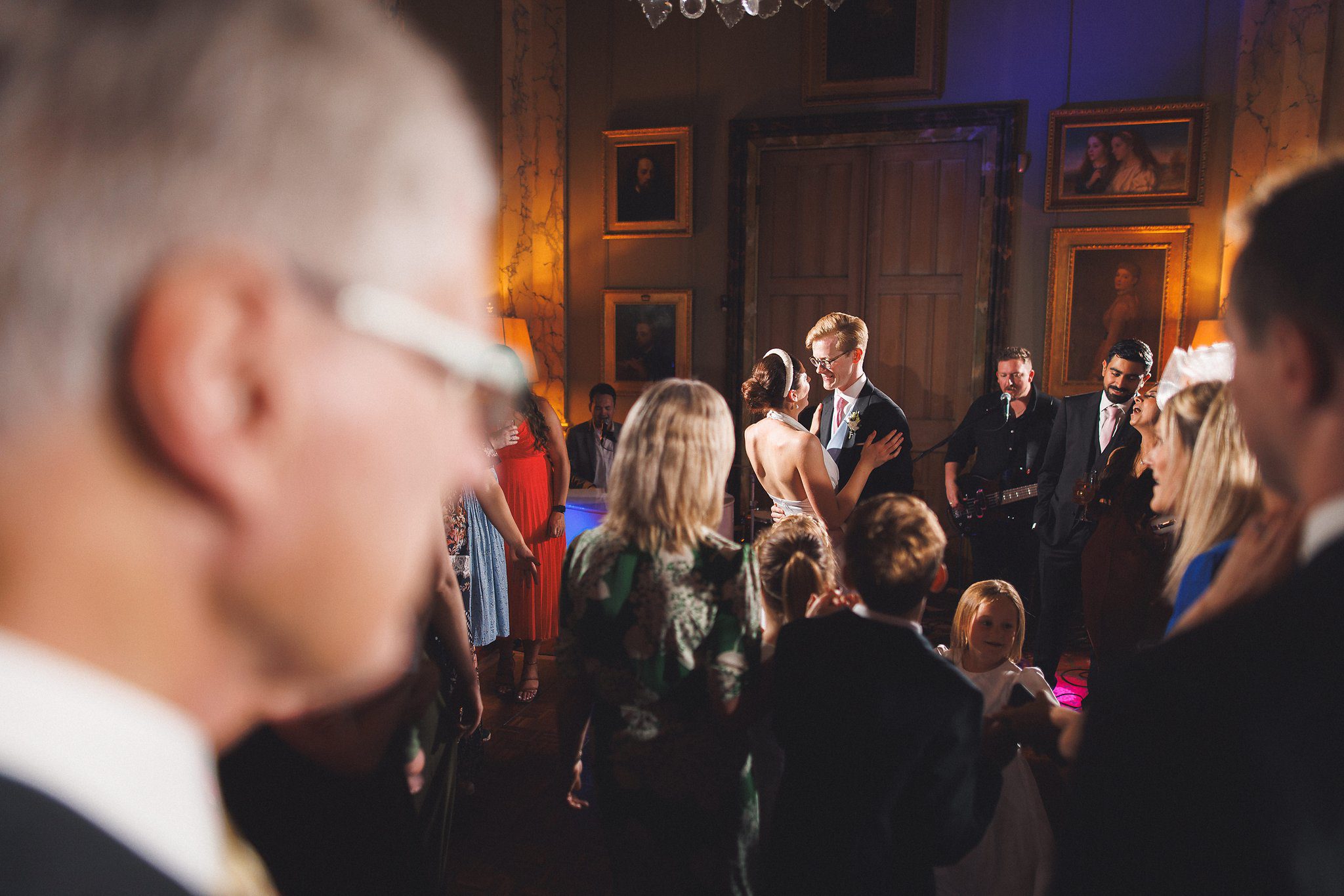 The dance floor filling up at Eastnor Castle