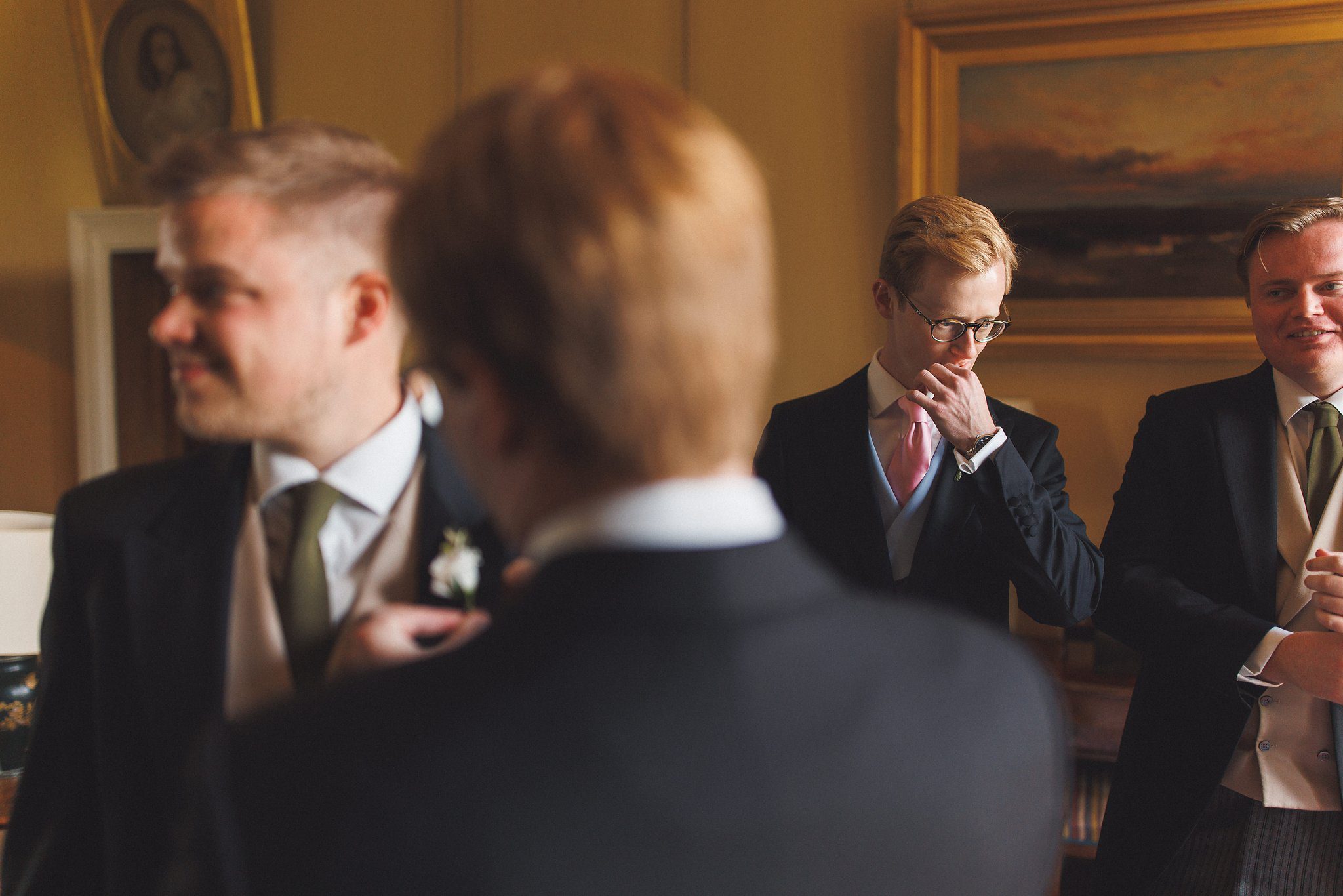 Tom with his groomsmen before the ceremony