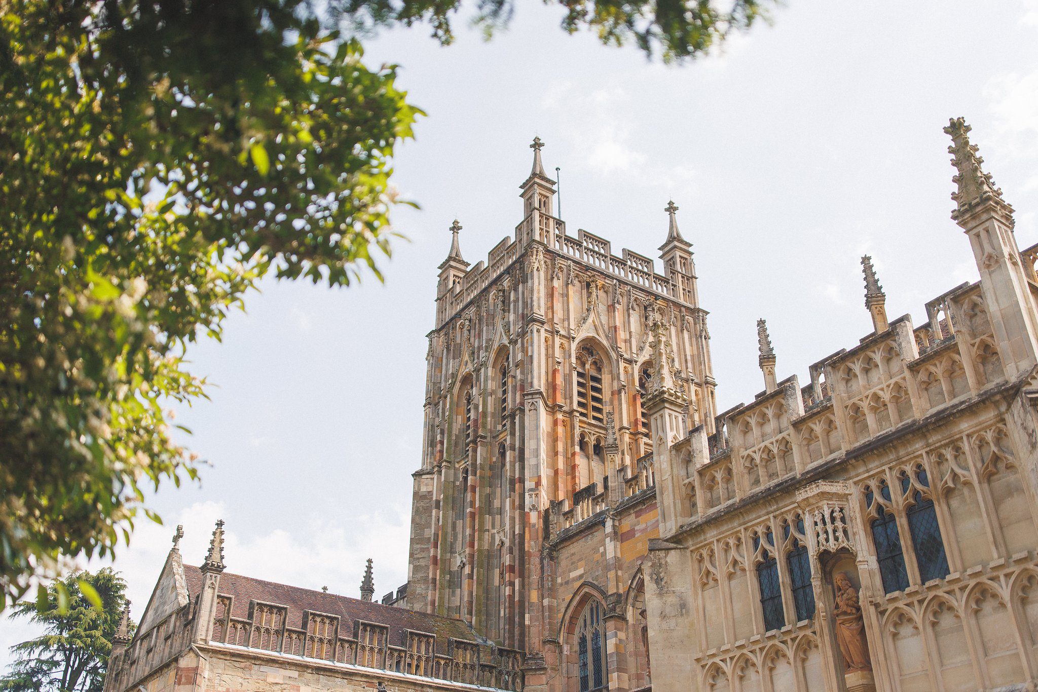 The tower of Great Malvern Priory