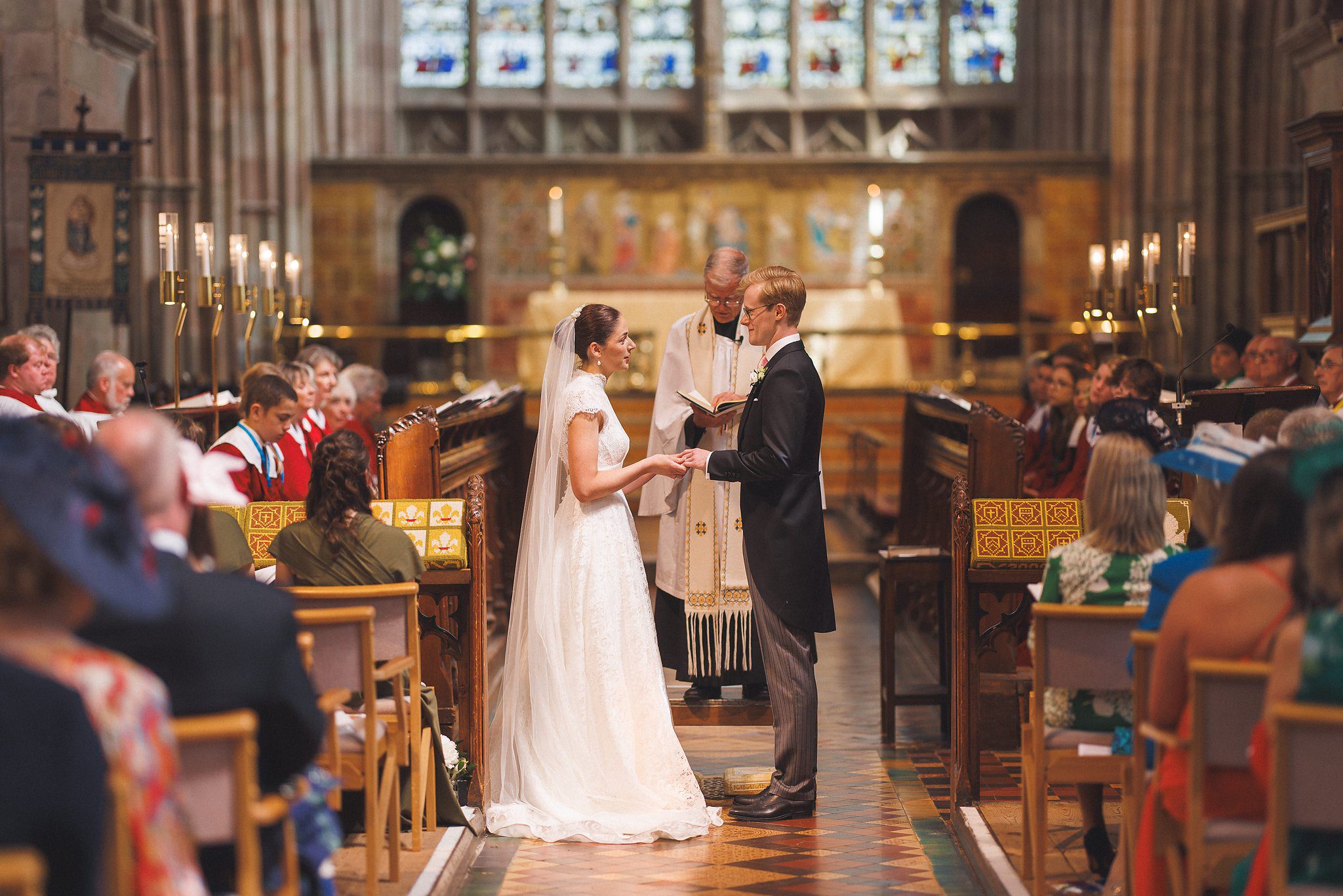 Lucinda and Tom at the altar