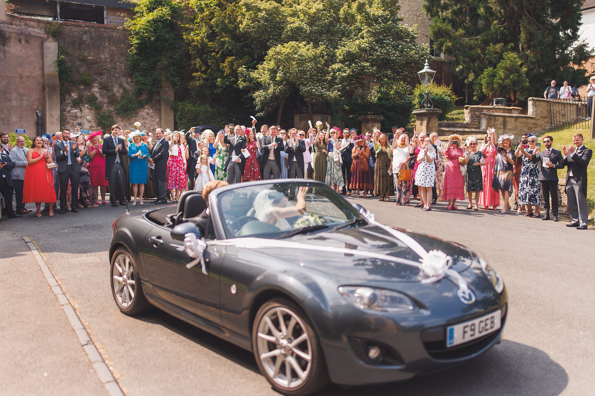 The car waiting outside the priory