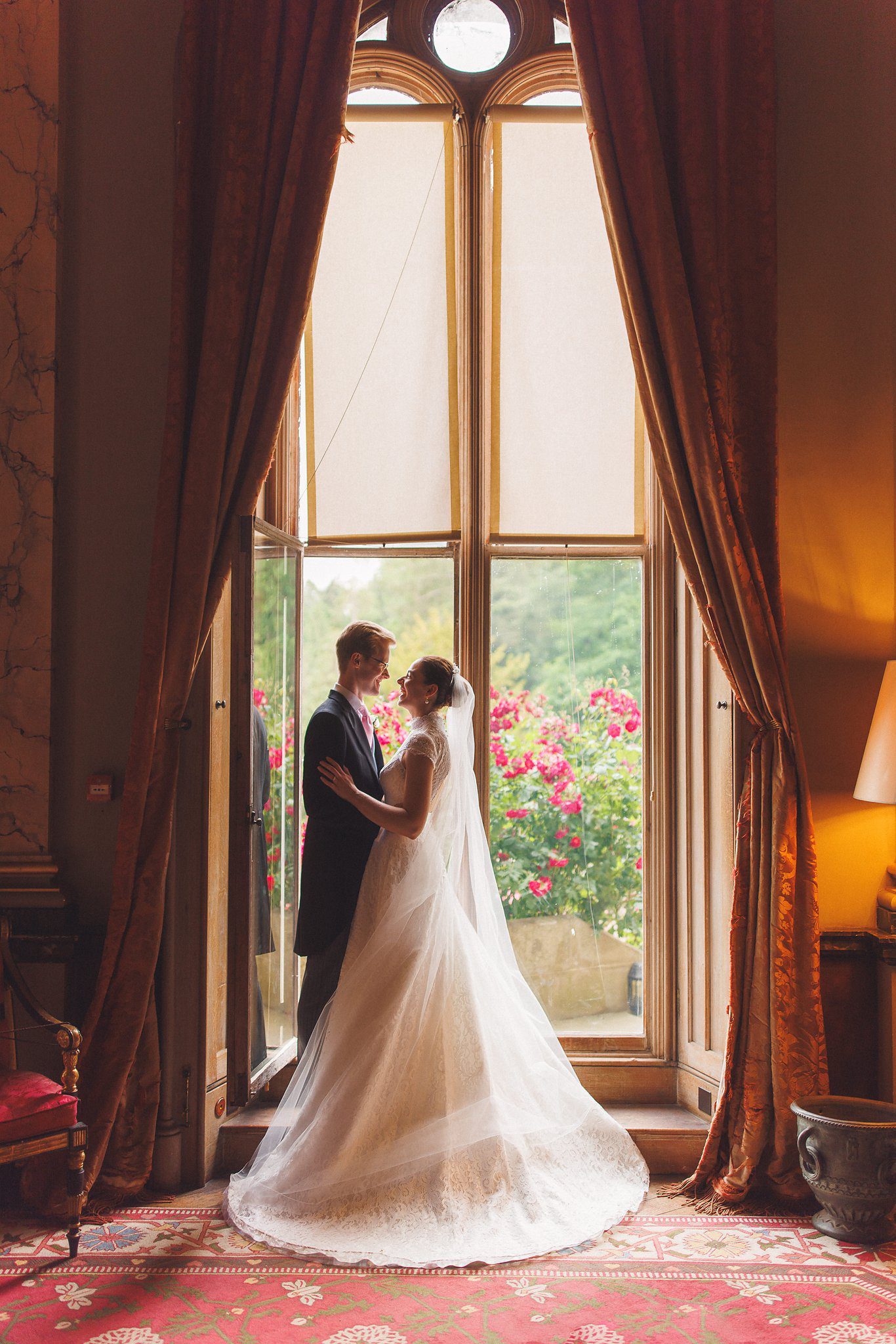 Lucinda and Tom in a castle window