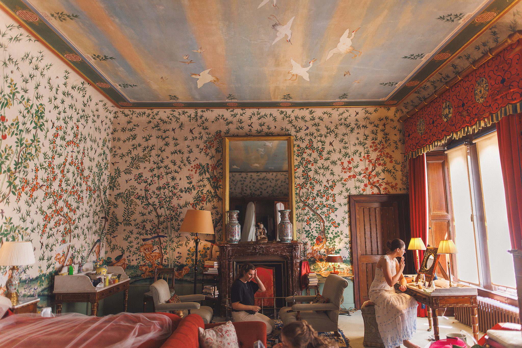 The bedroom at Eastnor Castle where Lucinda got ready