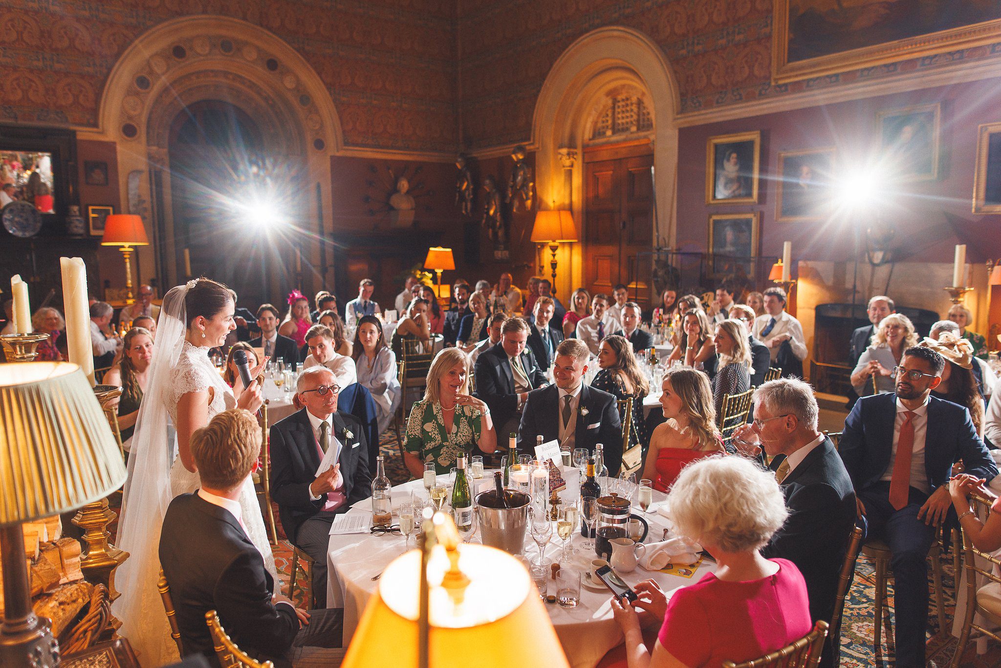 The room listening during the speeches at Eastnor Castle