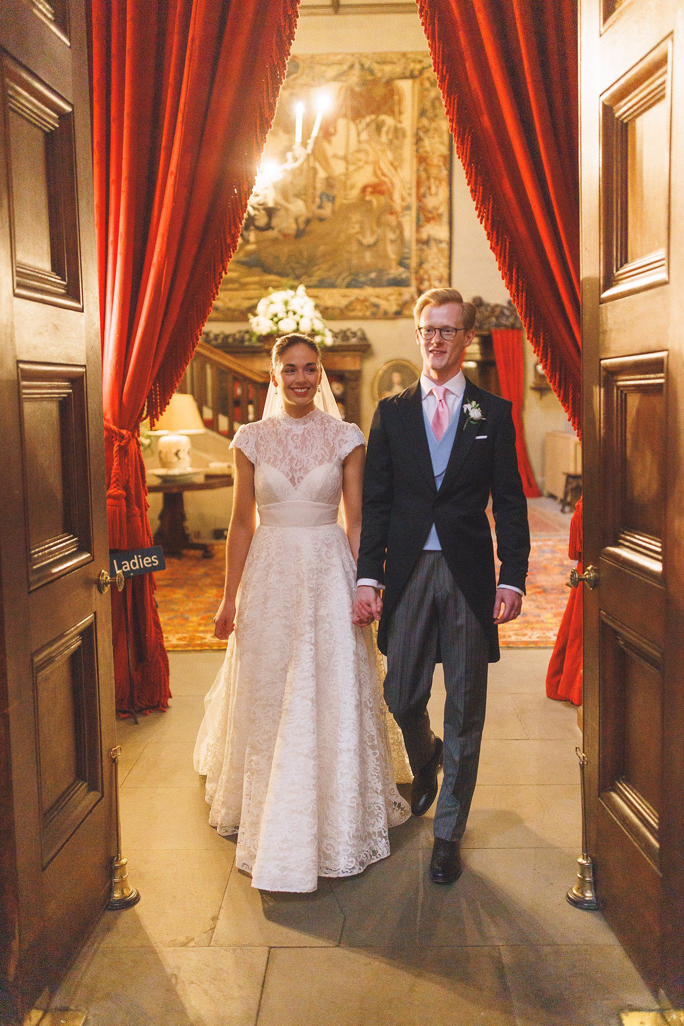 Lucinda and Tom in the doorway at Eastnor Castle