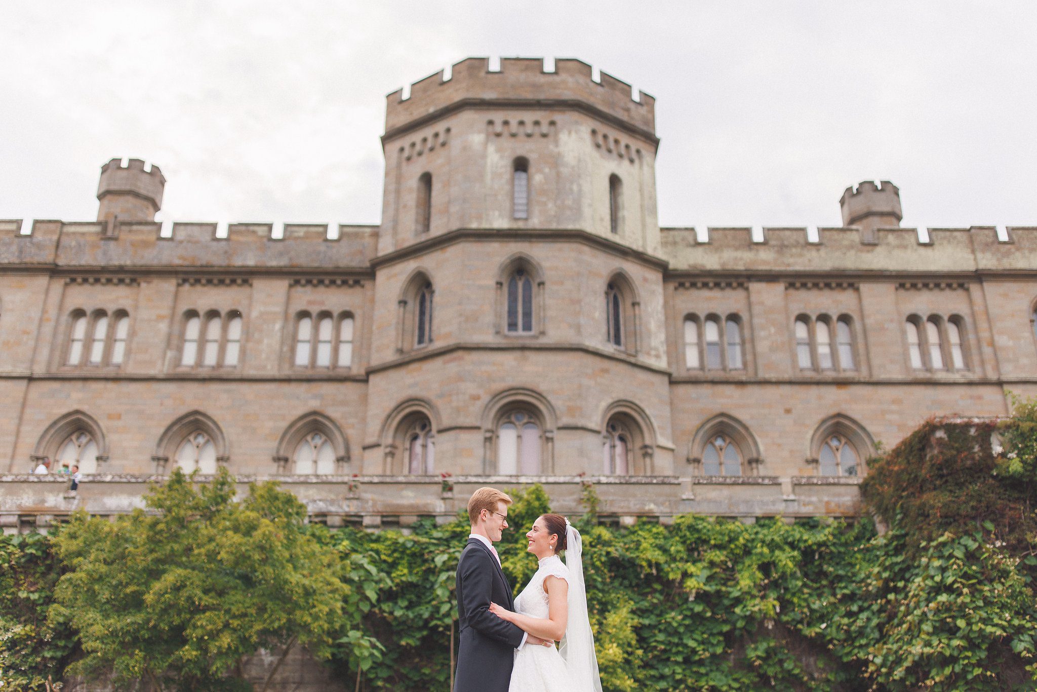 Lucinda and Tom in front of Eastnor Castle